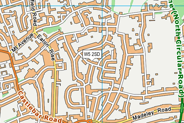 W5 2SD map - OS VectorMap District (Ordnance Survey)