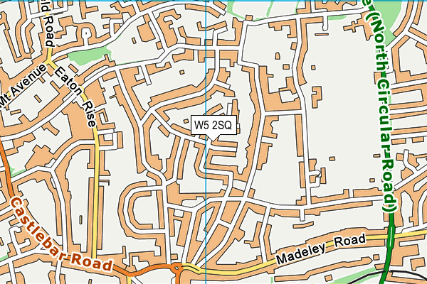 W5 2SQ map - OS VectorMap District (Ordnance Survey)