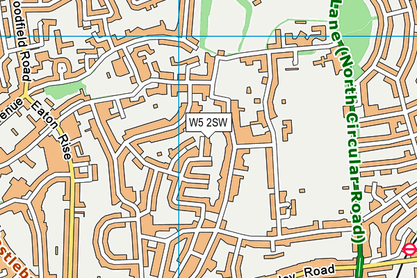 W5 2SW map - OS VectorMap District (Ordnance Survey)