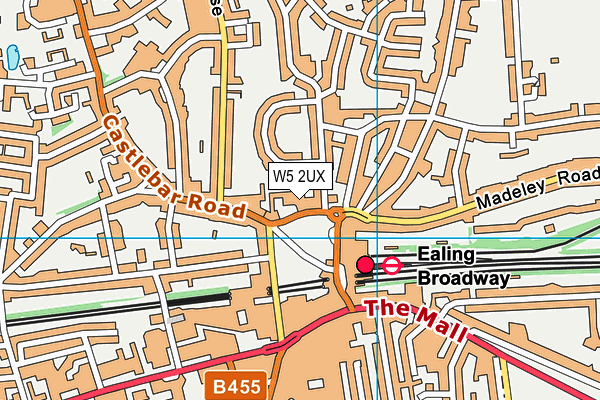 W5 2UX map - OS VectorMap District (Ordnance Survey)