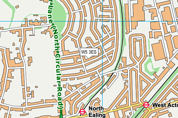 W5 3ES map - OS VectorMap District (Ordnance Survey)