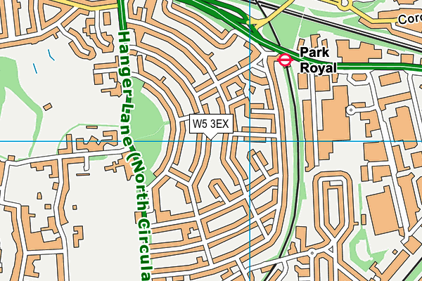 W5 3EX map - OS VectorMap District (Ordnance Survey)