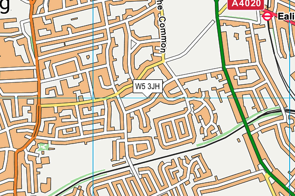 W5 3JH map - OS VectorMap District (Ordnance Survey)