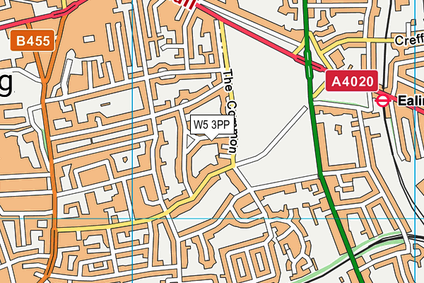 W5 3PP map - OS VectorMap District (Ordnance Survey)