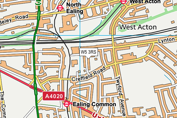 W5 3RS map - OS VectorMap District (Ordnance Survey)