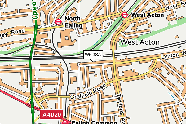 W5 3SA map - OS VectorMap District (Ordnance Survey)