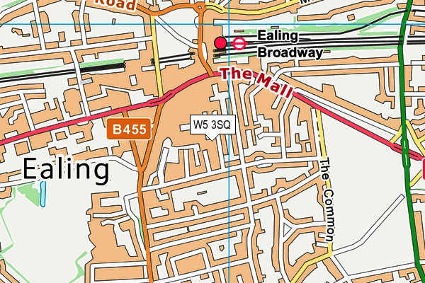 W5 3SQ map - OS VectorMap District (Ordnance Survey)