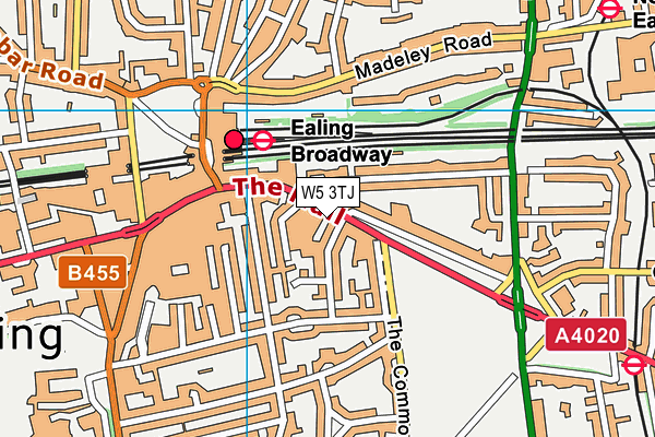 Blooming Tree Primary School map (W5 3TJ) - OS VectorMap District (Ordnance Survey)