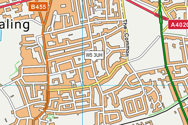 W5 3UH map - OS VectorMap District (Ordnance Survey)