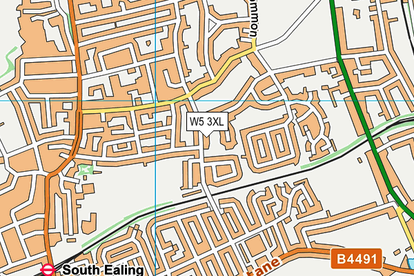 W5 3XL map - OS VectorMap District (Ordnance Survey)