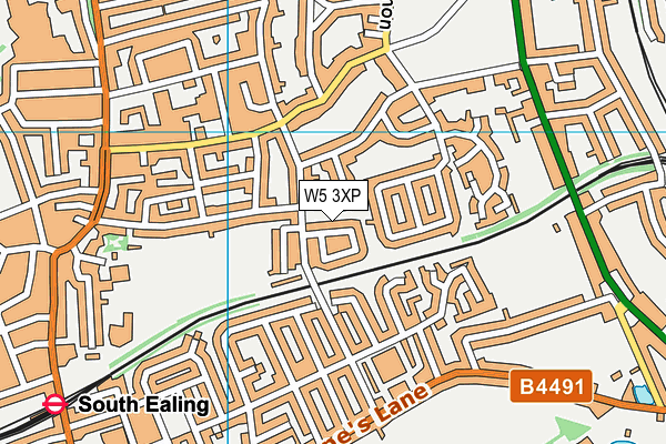 W5 3XP map - OS VectorMap District (Ordnance Survey)