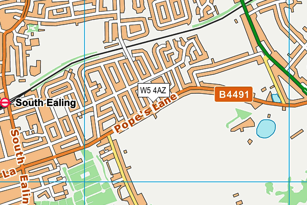 W5 4AZ map - OS VectorMap District (Ordnance Survey)
