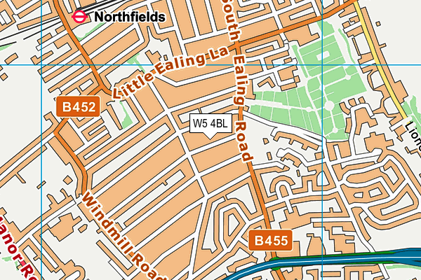 W5 4BL map - OS VectorMap District (Ordnance Survey)