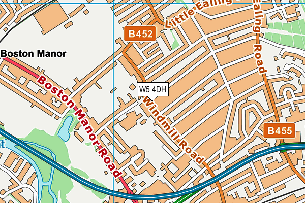W5 4DH map - OS VectorMap District (Ordnance Survey)