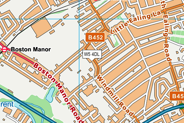 W5 4DL map - OS VectorMap District (Ordnance Survey)