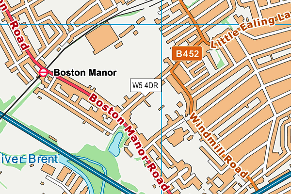 W5 4DR map - OS VectorMap District (Ordnance Survey)
