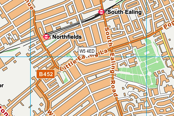 W5 4ED map - OS VectorMap District (Ordnance Survey)