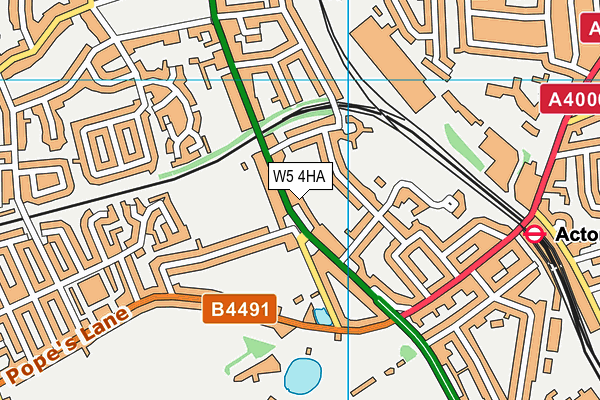 W5 4HA map - OS VectorMap District (Ordnance Survey)