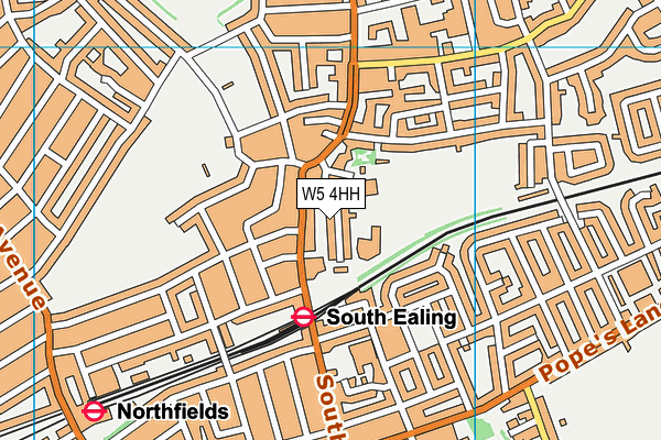 W5 4HH map - OS VectorMap District (Ordnance Survey)