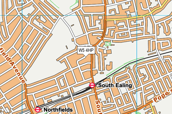 W5 4HP map - OS VectorMap District (Ordnance Survey)