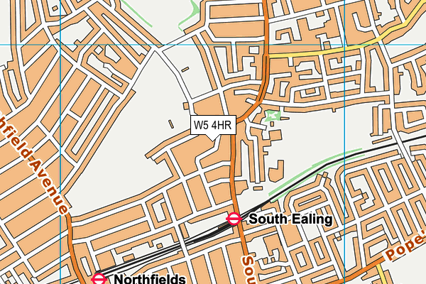W5 4HR map - OS VectorMap District (Ordnance Survey)