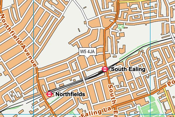 W5 4JA map - OS VectorMap District (Ordnance Survey)