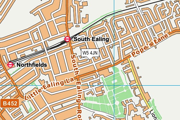 W5 4JN map - OS VectorMap District (Ordnance Survey)