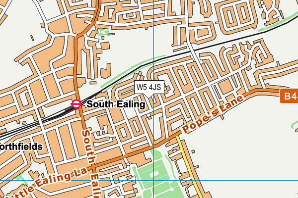 W5 4JS map - OS VectorMap District (Ordnance Survey)