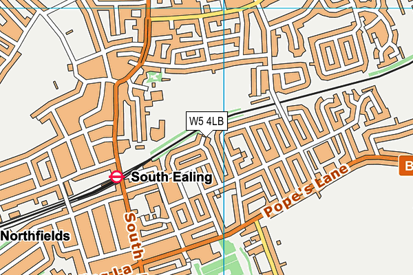 W5 4LB map - OS VectorMap District (Ordnance Survey)