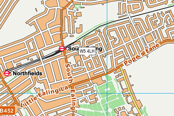 W5 4LH map - OS VectorMap District (Ordnance Survey)