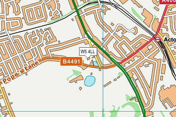 W5 4LL map - OS VectorMap District (Ordnance Survey)