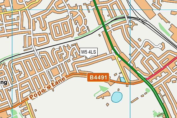 W5 4LS map - OS VectorMap District (Ordnance Survey)