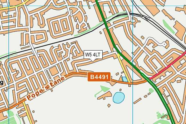 W5 4LT map - OS VectorMap District (Ordnance Survey)