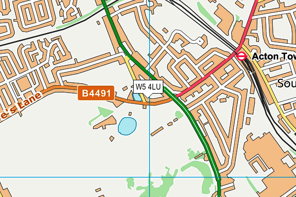 W5 4LU map - OS VectorMap District (Ordnance Survey)