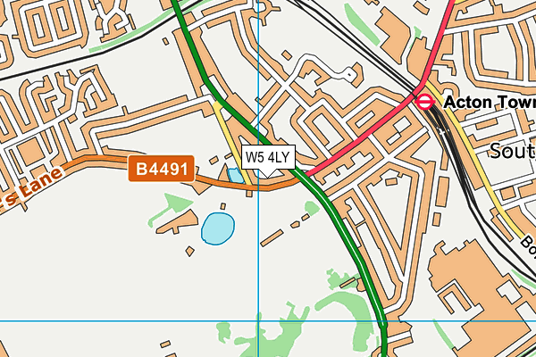 W5 4LY map - OS VectorMap District (Ordnance Survey)