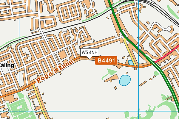 W5 4NH map - OS VectorMap District (Ordnance Survey)