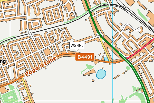 W5 4NJ map - OS VectorMap District (Ordnance Survey)