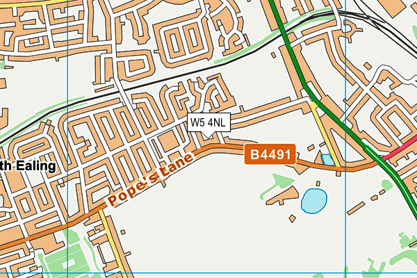 W5 4NL map - OS VectorMap District (Ordnance Survey)