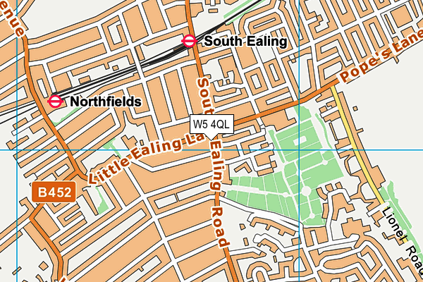 W5 4QL map - OS VectorMap District (Ordnance Survey)