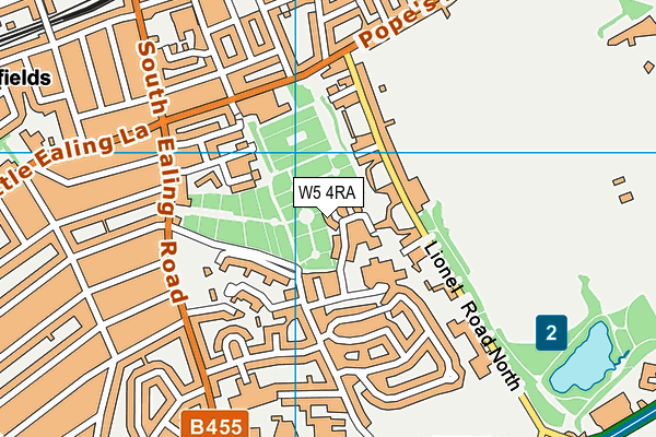 W5 4RA map - OS VectorMap District (Ordnance Survey)