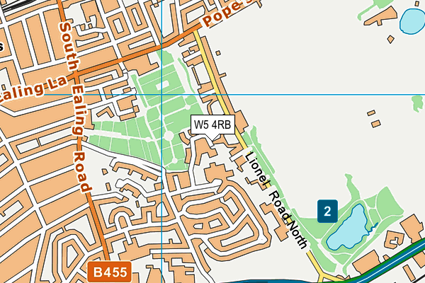 W5 4RB map - OS VectorMap District (Ordnance Survey)