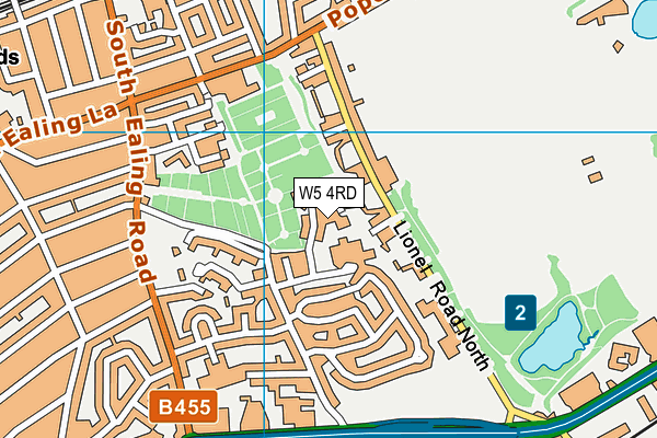 W5 4RD map - OS VectorMap District (Ordnance Survey)