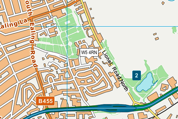 W5 4RN map - OS VectorMap District (Ordnance Survey)