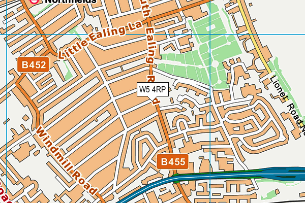 W5 4RP map - OS VectorMap District (Ordnance Survey)