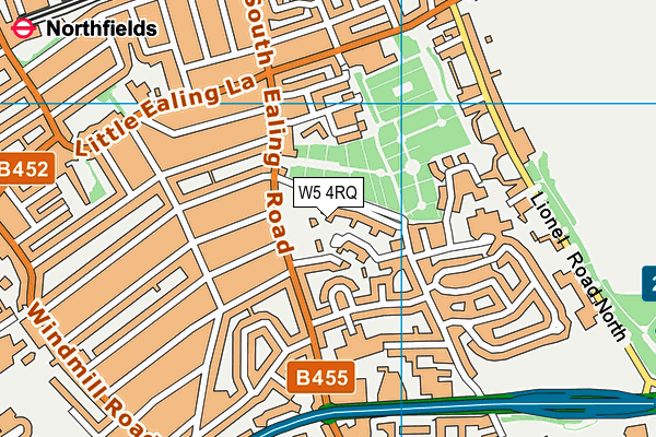 W5 4RQ map - OS VectorMap District (Ordnance Survey)