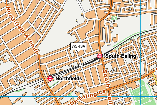 W5 4SA map - OS VectorMap District (Ordnance Survey)