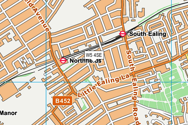 W5 4SE map - OS VectorMap District (Ordnance Survey)
