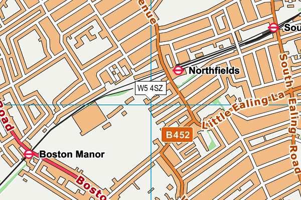 W5 4SZ map - OS VectorMap District (Ordnance Survey)