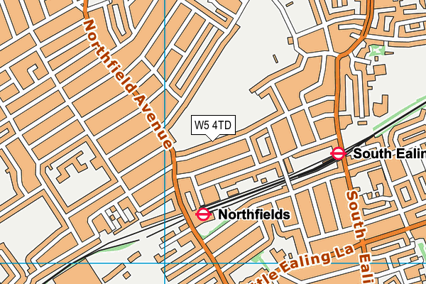 W5 4TD map - OS VectorMap District (Ordnance Survey)