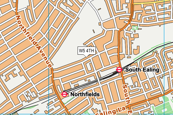 W5 4TH map - OS VectorMap District (Ordnance Survey)